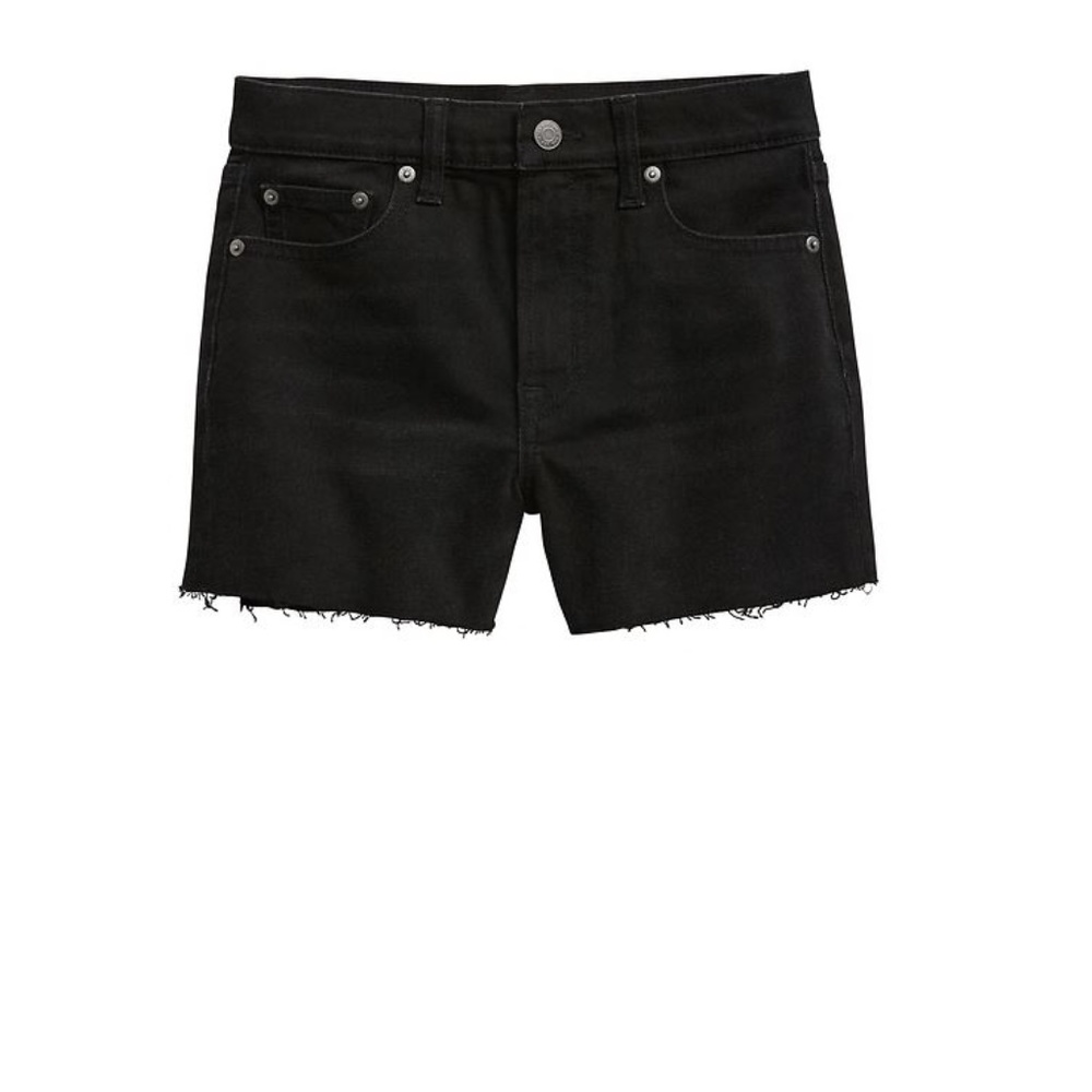 Gap Womens High Rise 3" Denim Shorts True Black